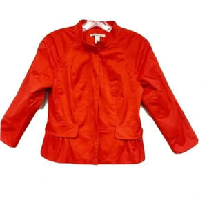 Kenneth Cole Petite Red Cropped Peplum Jacket